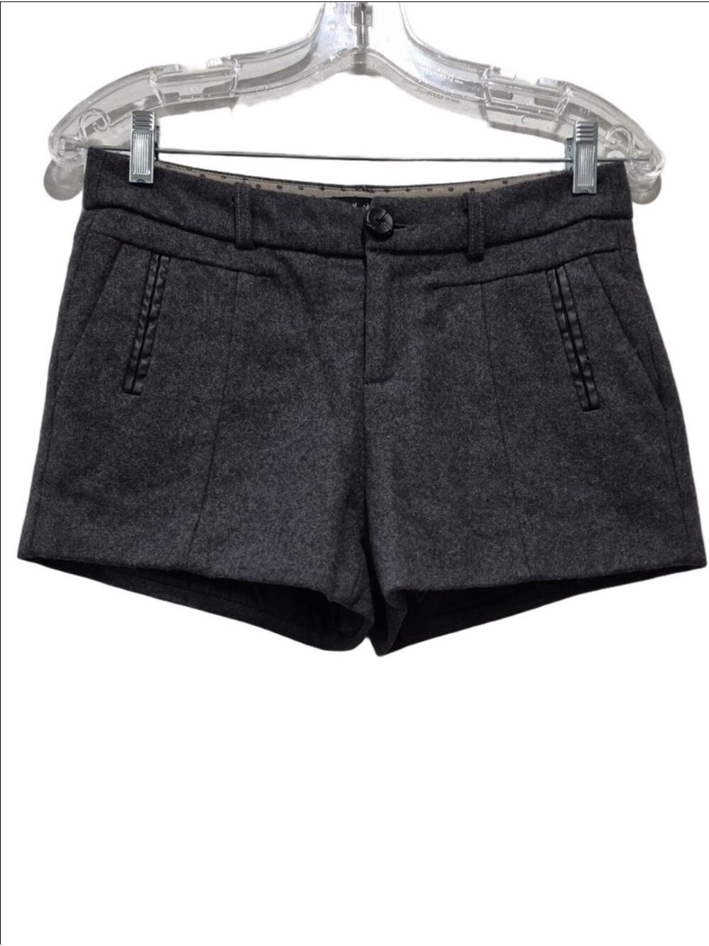 Huamoyu Women's Grey Tweed Shorts – Cozy Winter/Fall Style